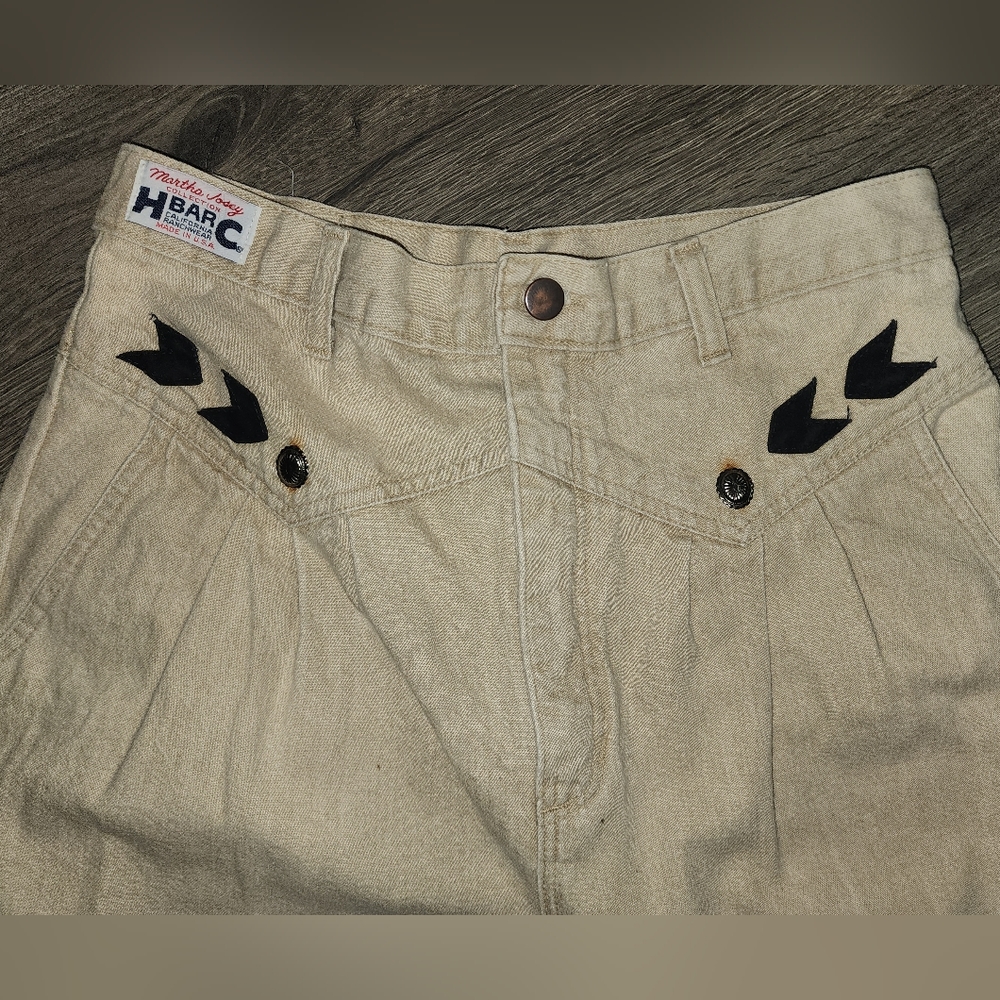 Womens Unique Vintage 80s Concho Western Jeans View 3